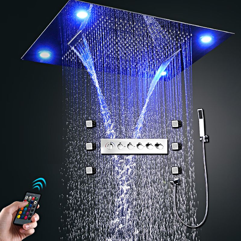 2019 Hotel LED Multifunctional Shower Head Set 600x800mm Large