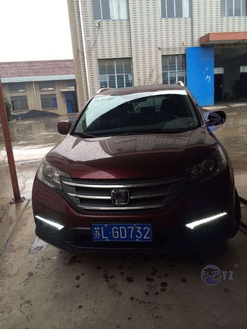Car Flashing DRL For Honda CRV CR V 2012 2013 2014 Daytime Running Lights Fog Lamp Cover Headlight 12V Daylight Car Styling Day Running Lights Day Running ...