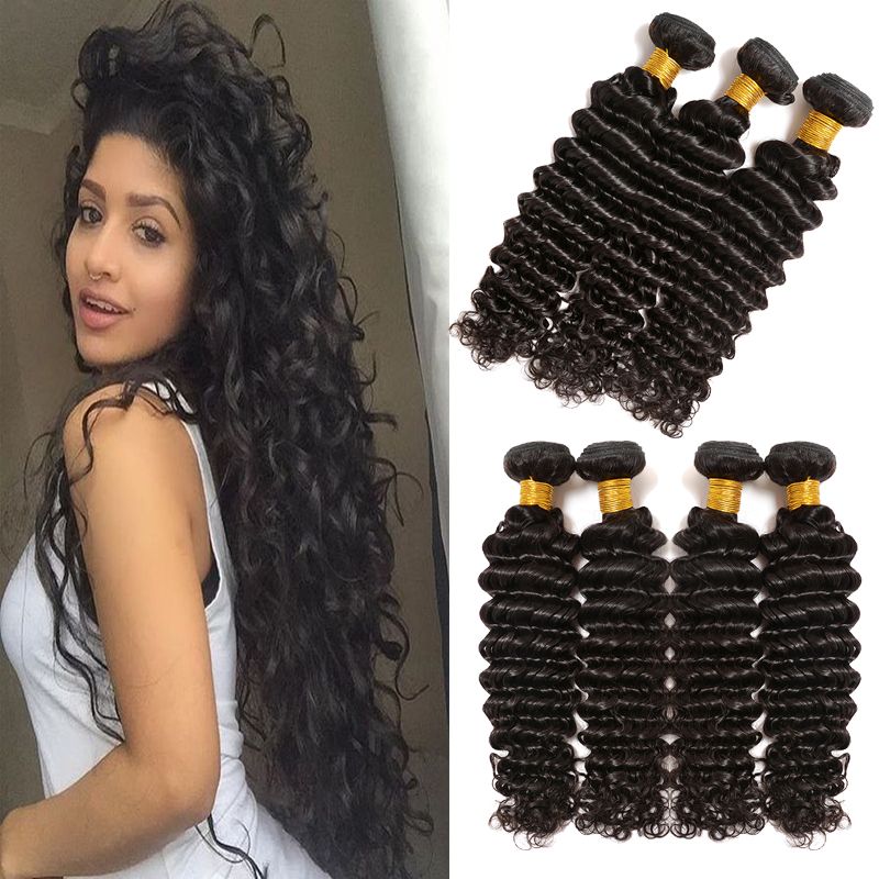 8a Mink Peruvian Human Hair Deep Wave 3 Unprocessed Virgin