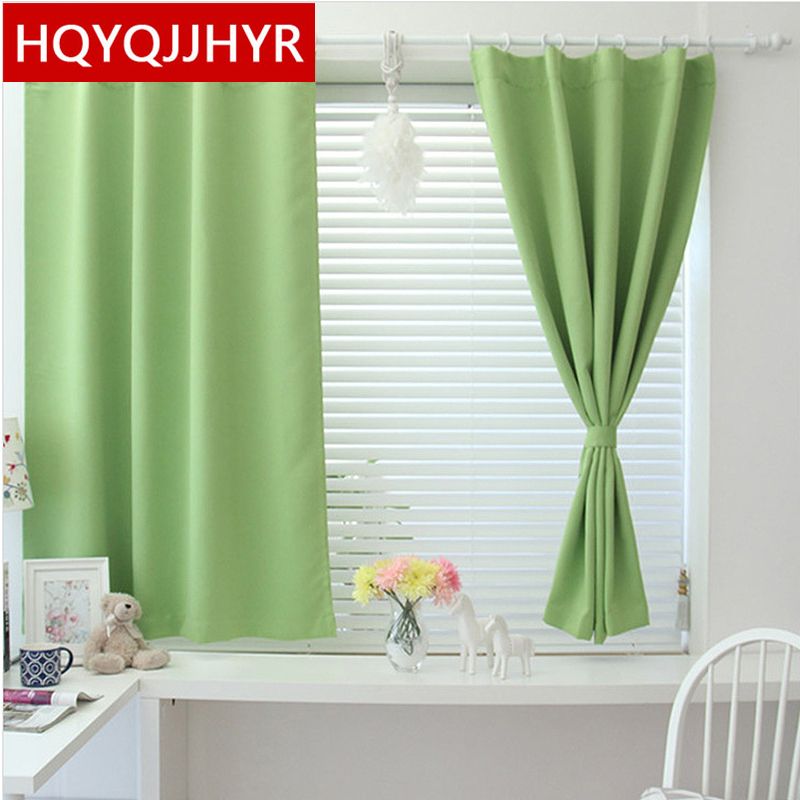 2018 New Korean Solid Color Short Blackout Curtains For Bedroom 2018 New Korean Solid Color Short Blackout Curtains For Bedroom Living Room Modern And Simple Kitchen Balcony From Fair2018