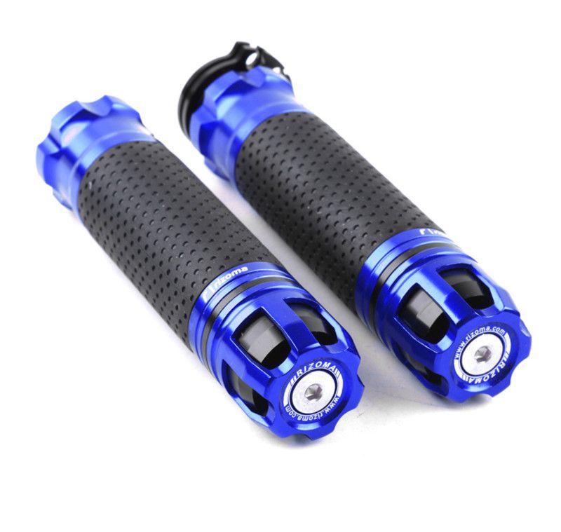 Universal Motorbike Hand Grips 22mm Motorcycle CNC Aluminum Grips Aluminum None Slip Gel Rubber