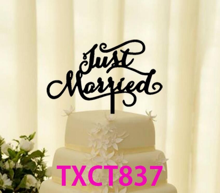 Acquista Decorazioni Feste Just Married Wedding Cake Accessorio Acrilico Wedding Cake Toppers Sposa E Sposo Wedding Party Cake Stand Decorazioni A $1.38 Dal
