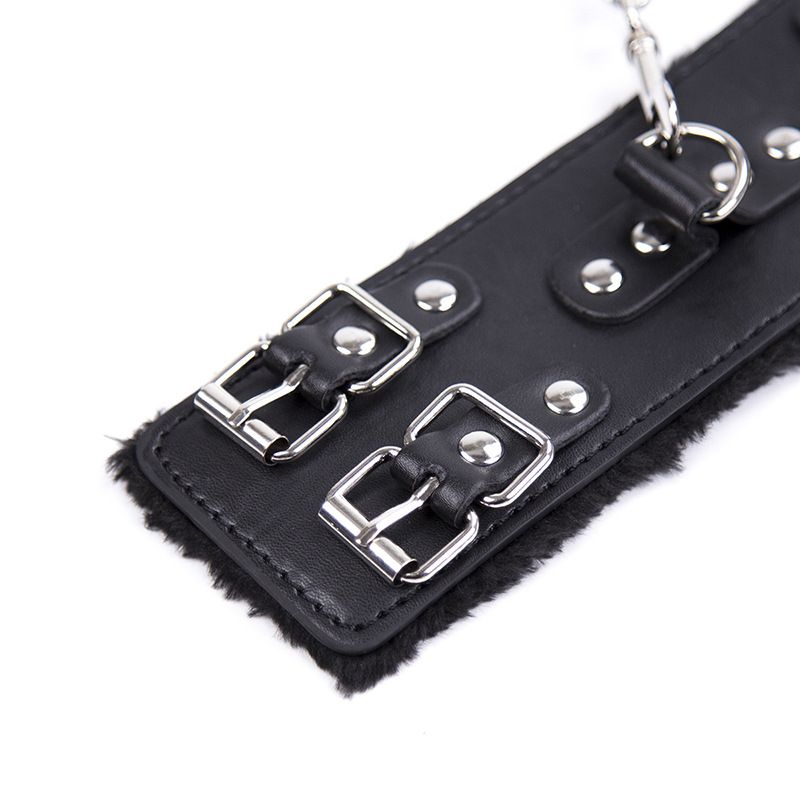Hand Cuffs Bdsm Plush Leather Wrist Ankle Cuffs Bondage Slave Restraints Belt In Adult 