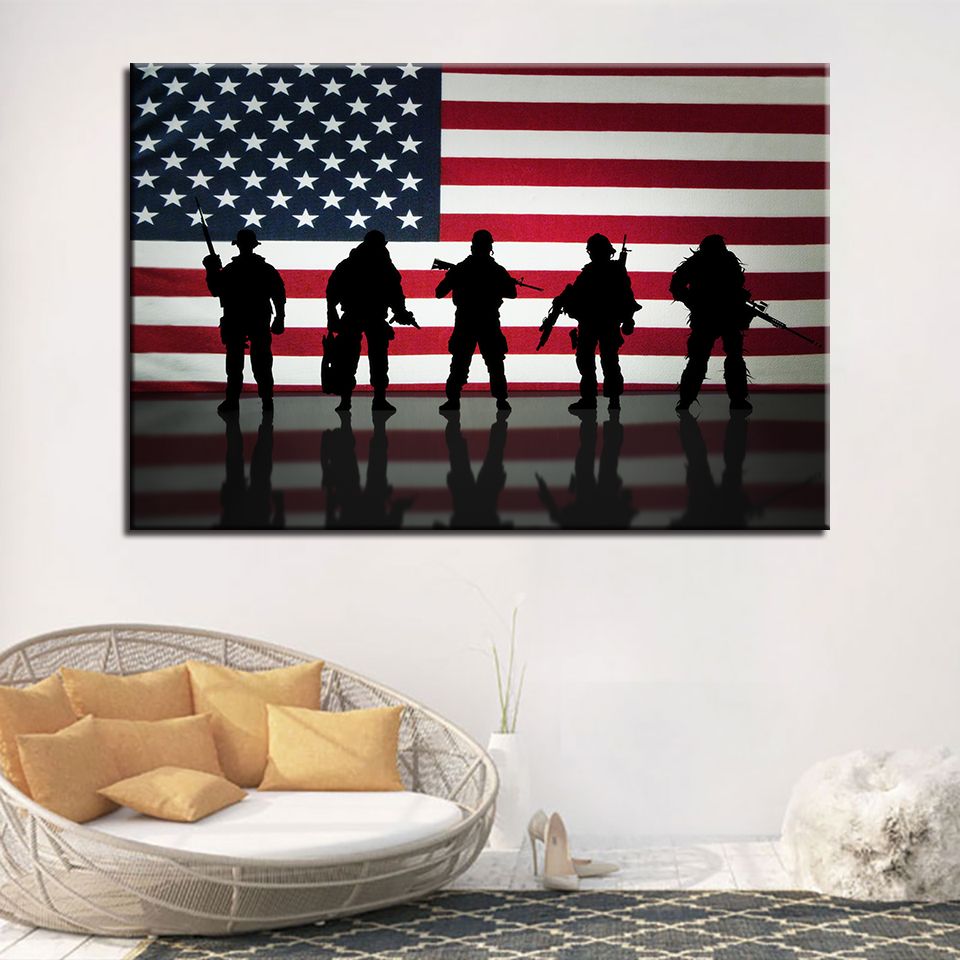 american flag room decor