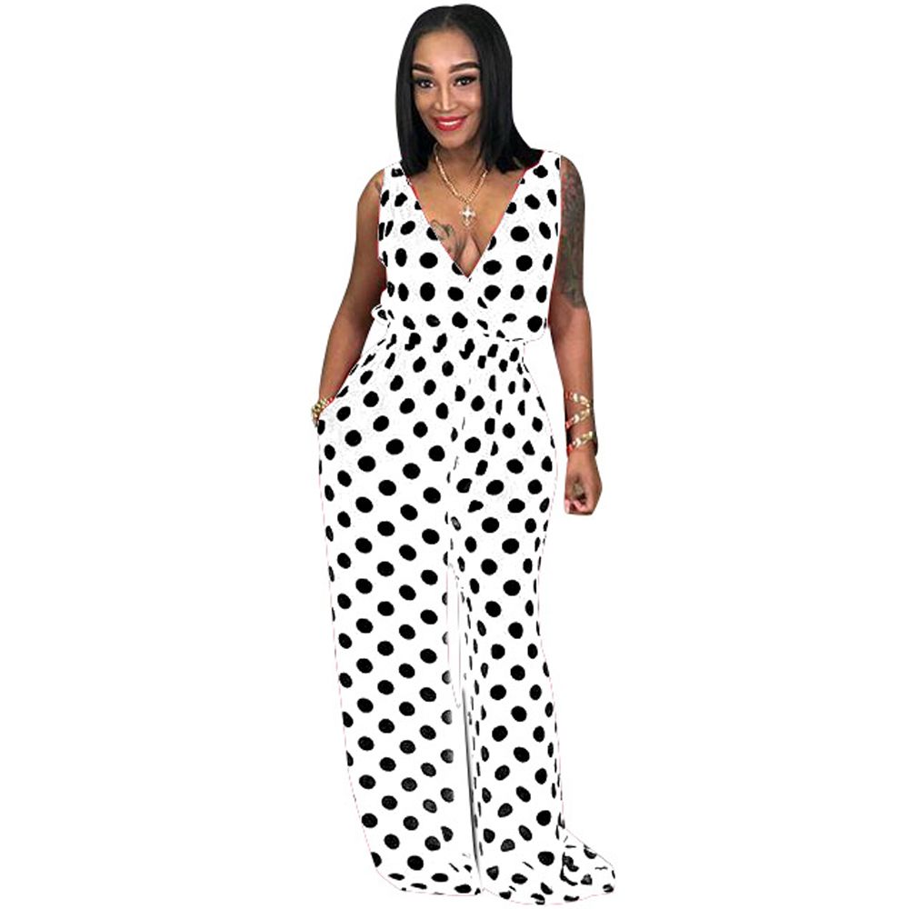 white spotty jumpsuit