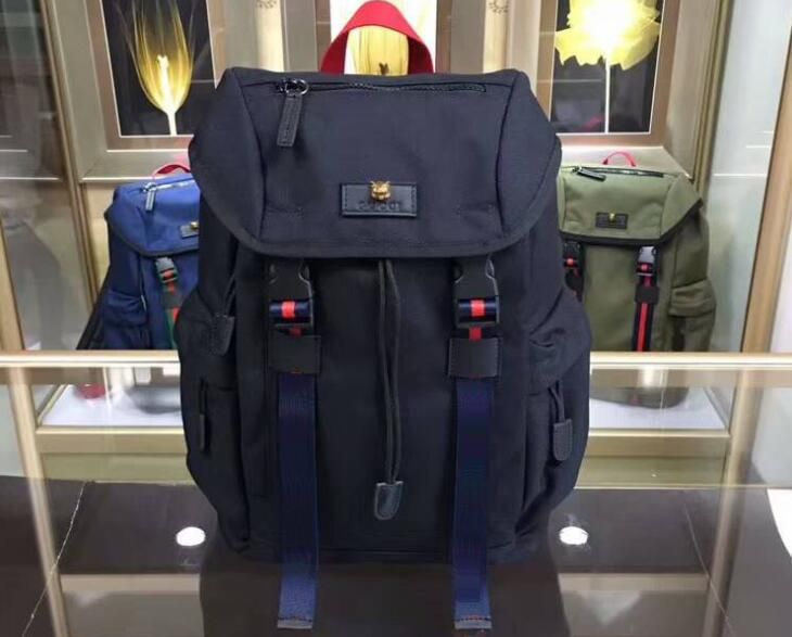 gucci black techno canvas backpack