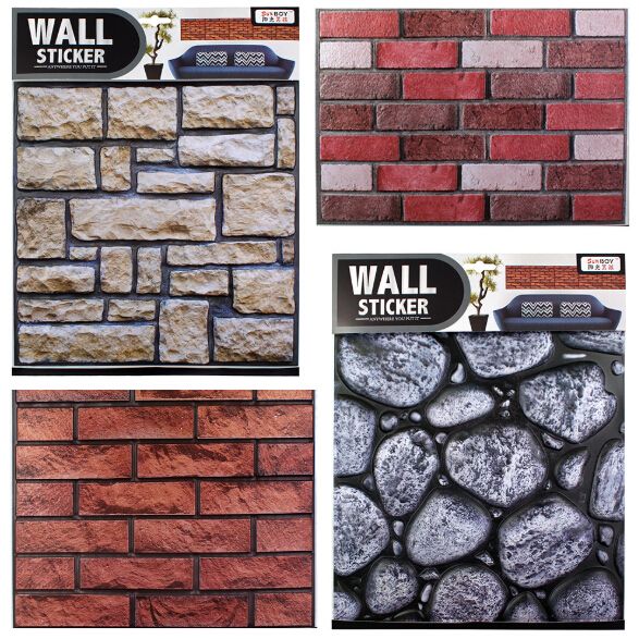 3d brick pattern wall sticker vintage pvc adhesive wallpaper tile