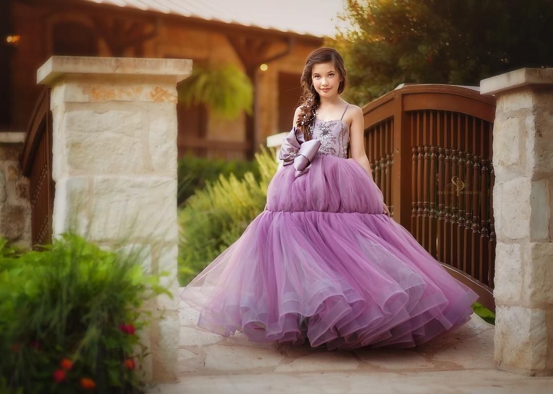 grape flower girl dresses