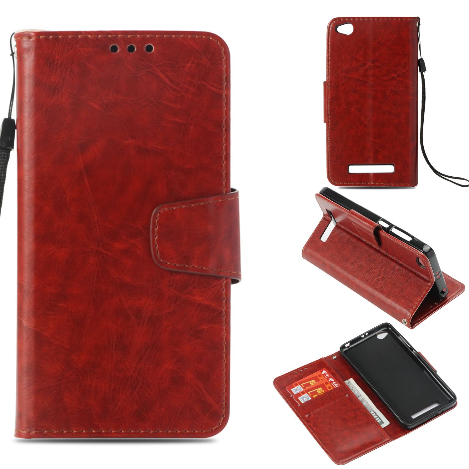 Huawei Handy Hüllen Flip Case Für Xiaomi Redmi 4a 4 A Redmi4a Retro Huawei Handy Hüllen Flip Case Für Xiaomi Redmi 4a 4 A Redmi4a Retro Brieftasche Kartensteckplatz Ledertasche Für Xiaomi Redmi A4 Red Mi 4a Redmi4 A Outdoor