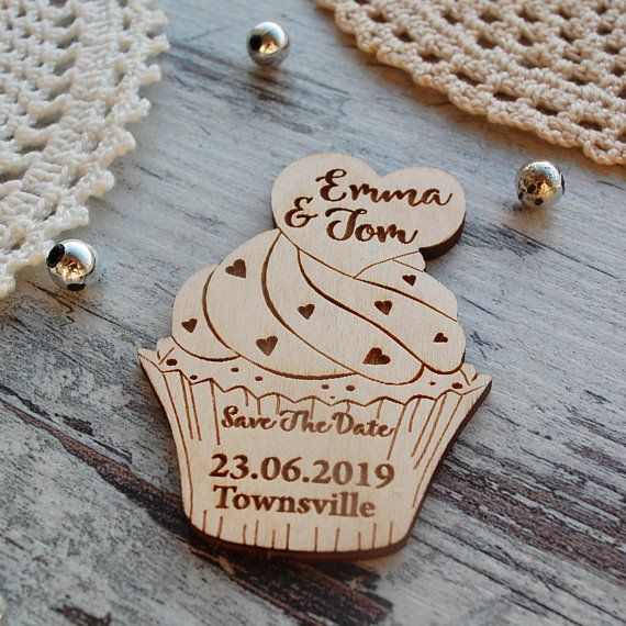 Personalized Wedding Cake Save The Date Magnets Wedding Favors