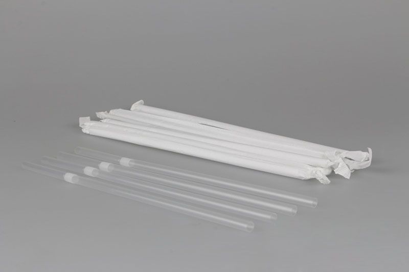 Extendable Flexible Plastic Drinking Straw Individually Wrapped Drink