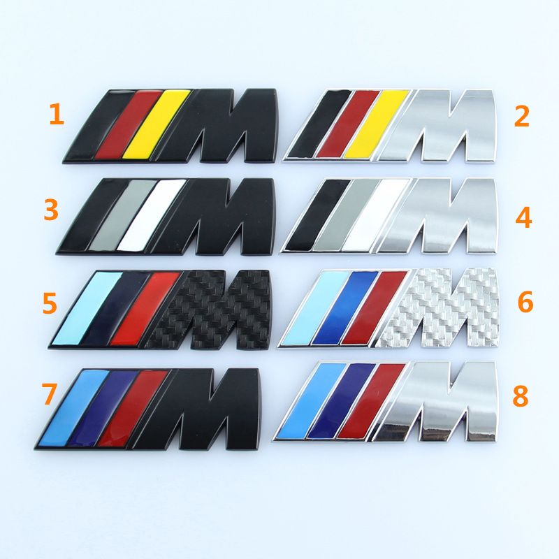 8cm3cm Bmw M3 M5 M Power Sport Metal M Logo Badge Brand Rear Tail