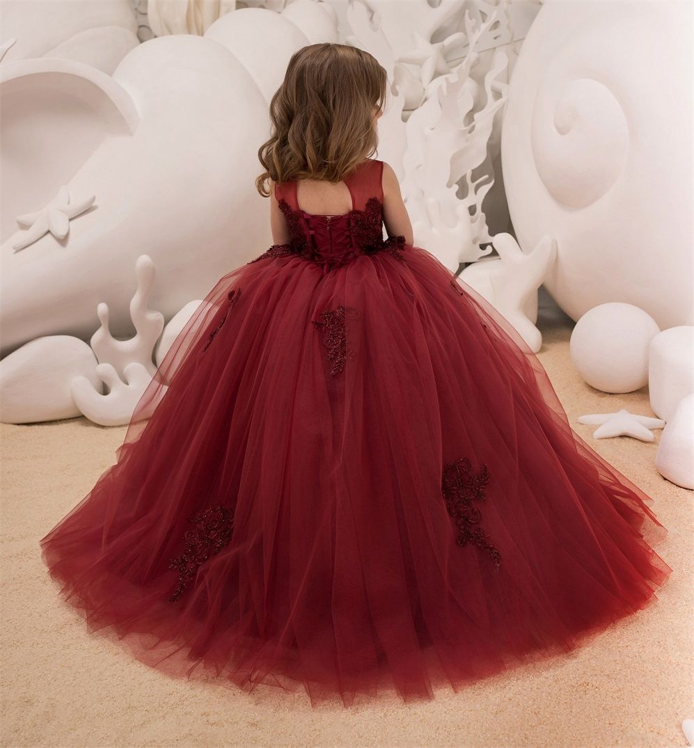 maroon dress for flower girl