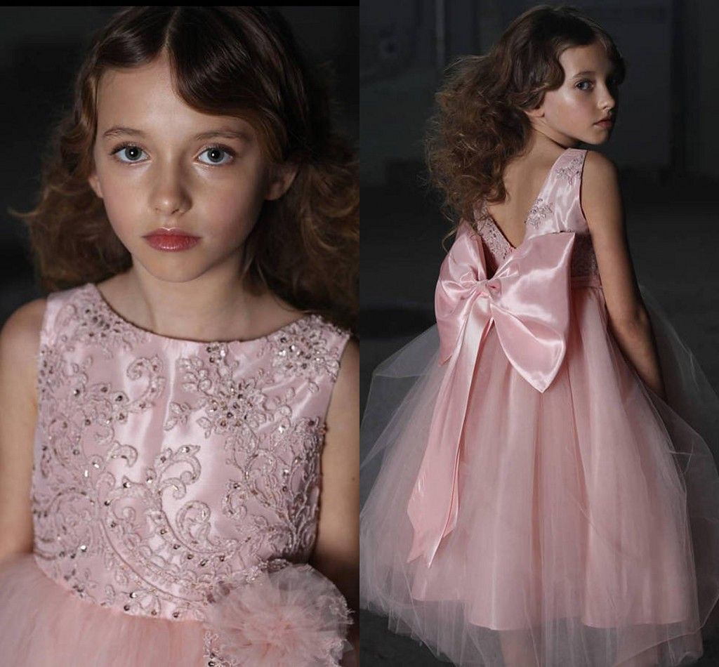 old rose gown for flower girl