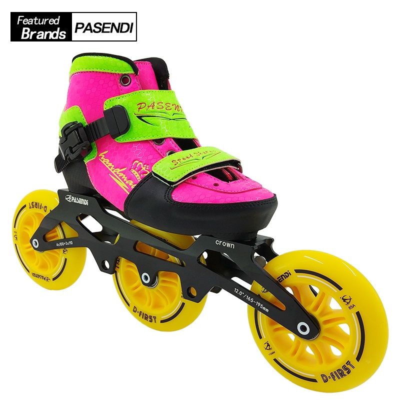 Speed Skating Shoes Childrens Professional Roller Skates Carbon Fiber Inline Skate Shoes 4 Wheels Skates for Men and Women