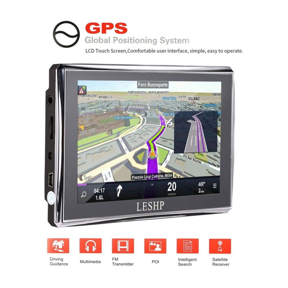 2018 leshp hd car gps global positioning system touch screen