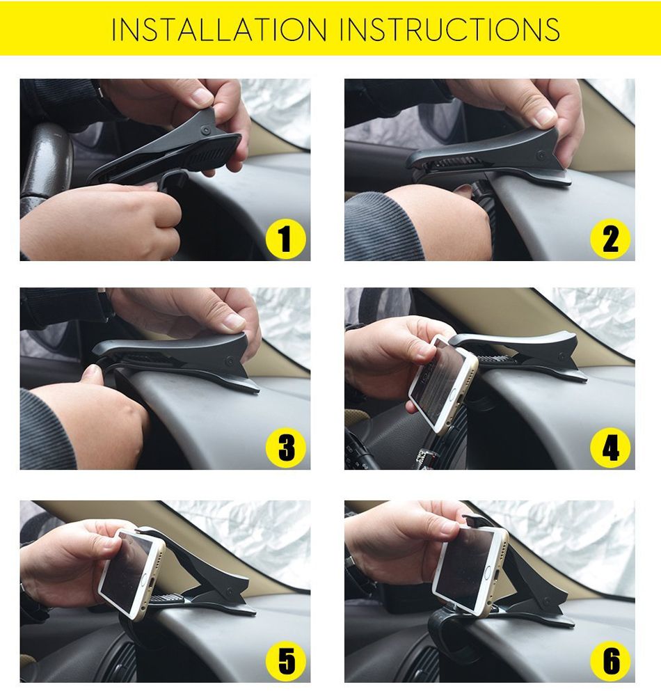 Universal car dashboard holder stand hud design clip smartphone car holder mobile phone accessories cell phone stand