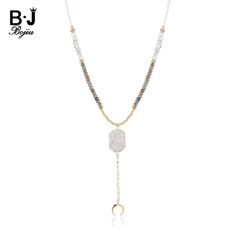 Whole Bojiu Extended Natural Druzy Gold Moon Long Pendant Whole Bojiu Extended Natural Druzy Gold Moon Long Pendant Necklace Fashion Crystal Stone Chain For Women Gift Nks197 Locket