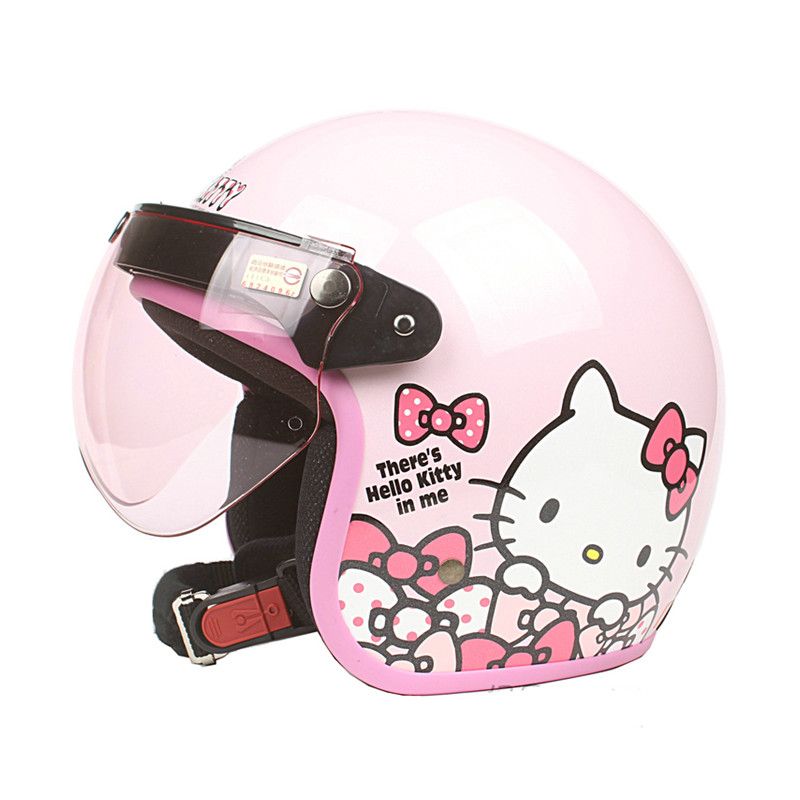 Acheter Nouvelle Arrivée Casque Moto Femme Vintage Hello Kitty