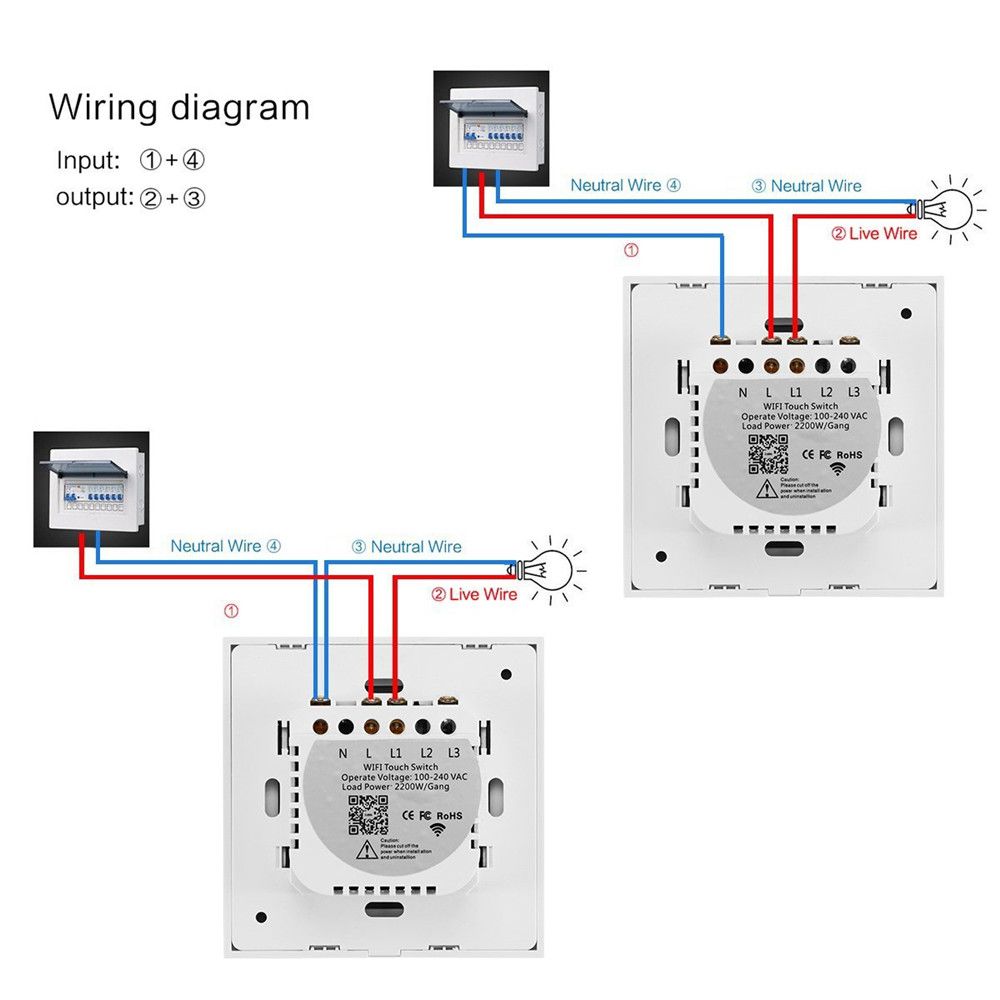 Touch switch wiring diagram wiring diagram three pole switch wiring diagram alexa smart wifi touch switch mobile app wireless remote intelligentalexa smart wifi touch switch mobile app