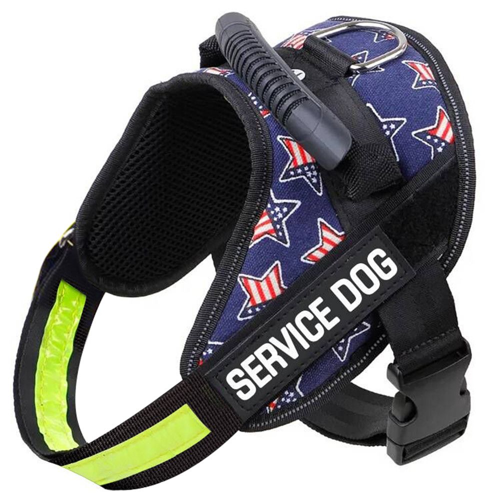 Adjustable Service Dog Vest Harness with Reflective Service Dog Patches