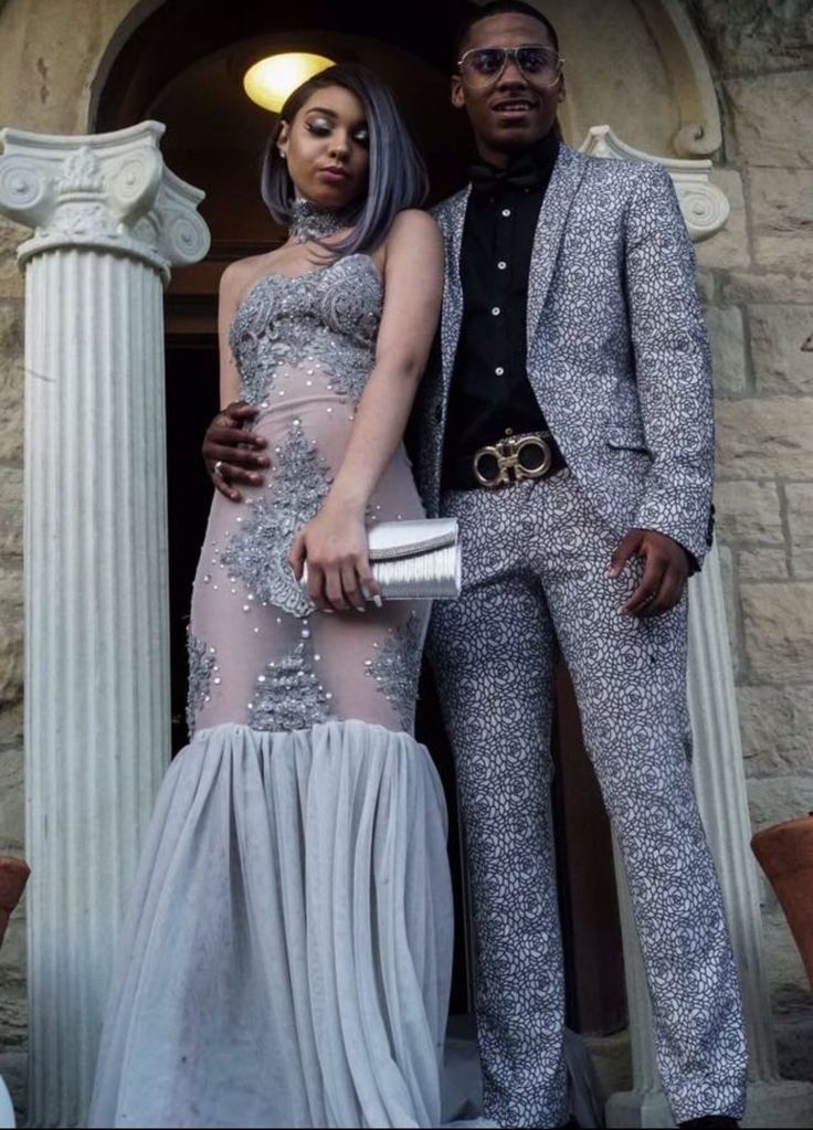 grey mermaid prom dress