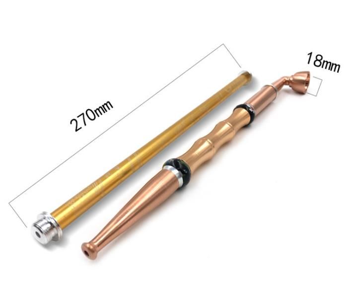 2021 New Classic Double Used Dry Pipe, Long Metal Rod, Dry Tobacco Bag