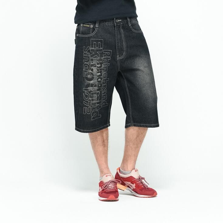 Acquistare Pantaloncini Jeans Larghi Allacciati Larghi Hip Hop Streetwear  Pantaloncini Estivi Da Uomo Jeans Bermuda Neri Pantaloni Corti i Economico  | Consegna Veloce E Qualità | It.Dhgate