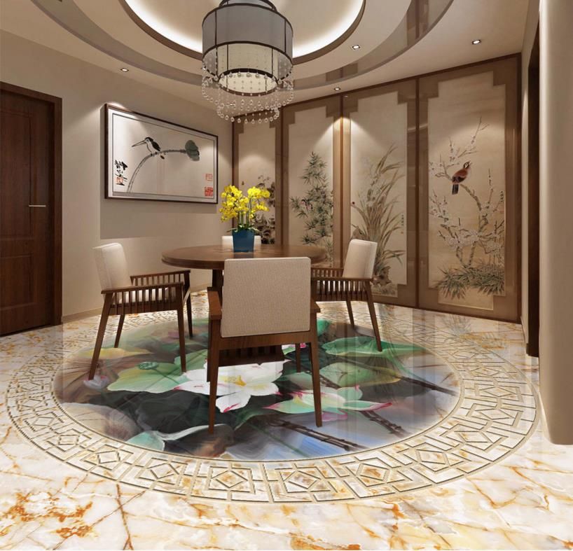 Customize 3d Flooring Lotus Pond Moonlight Marble Wallpaper Floor Customize 3d Flooring Lotus Pond Moonlight Marble Wallpaper Floor Murals Kitchen Vinyl Stereoscopic Nz 2019 From Yedandan