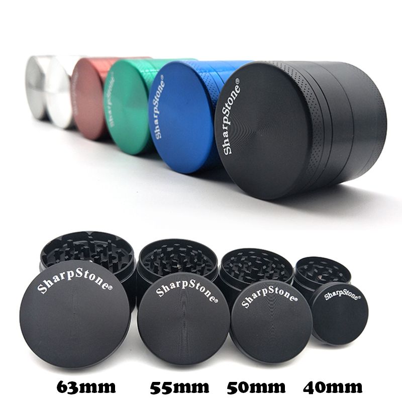 2019 Sharpstone Herb Grinder 4 Layers 40/50/55/63mm Diameter Zinc Alloy