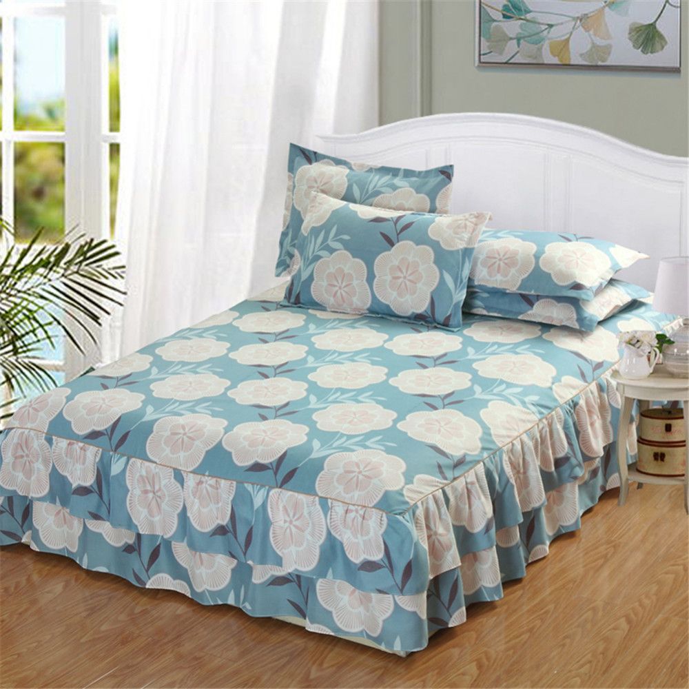 double layer bed skirt