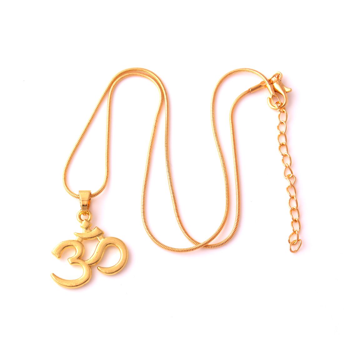 Wholesale India Gold Color Yoga Charm Pendant OHM Hindu Buddhist AUM OM Hinduism Wheat Chain