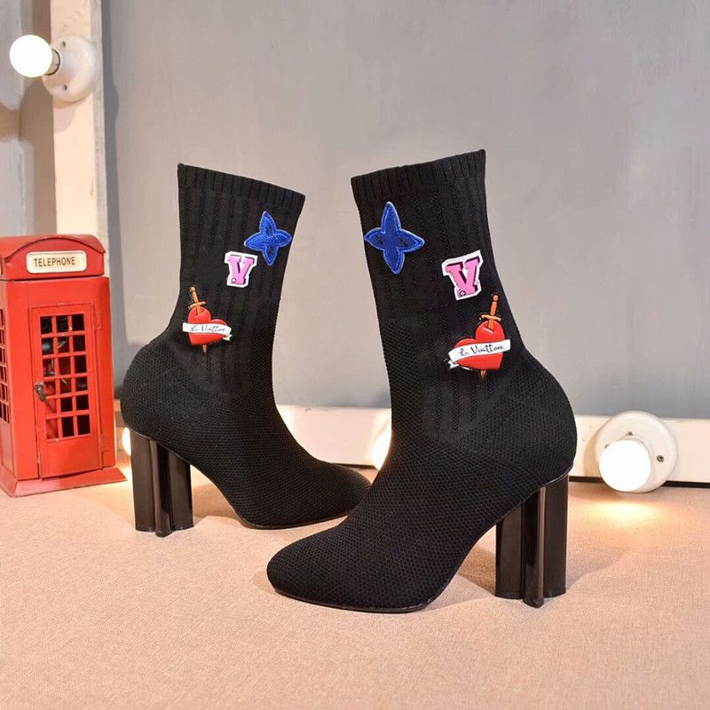 designer sock heels