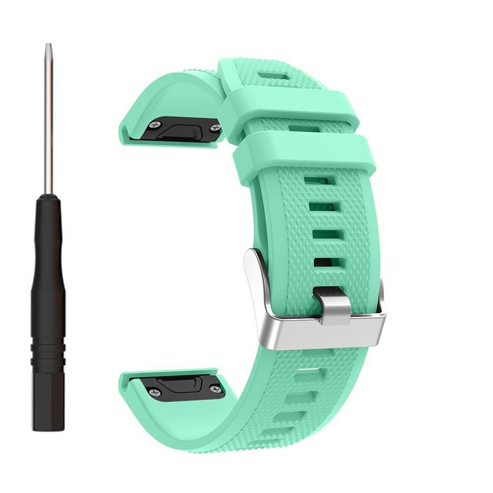 Acquistare Cinturino Garmin Fenix \u200b\u200b5, Cinturino Fibbia In Metallo Argento  A Sgancio Rapido In Silicone 22mm A Sgancio Rapido Garmin Fenix \u200b\u200b5 / Fenix  \u200b\u200b5 Sapphire Economico | Consegna Veloce E Qualità | It.Dhgate