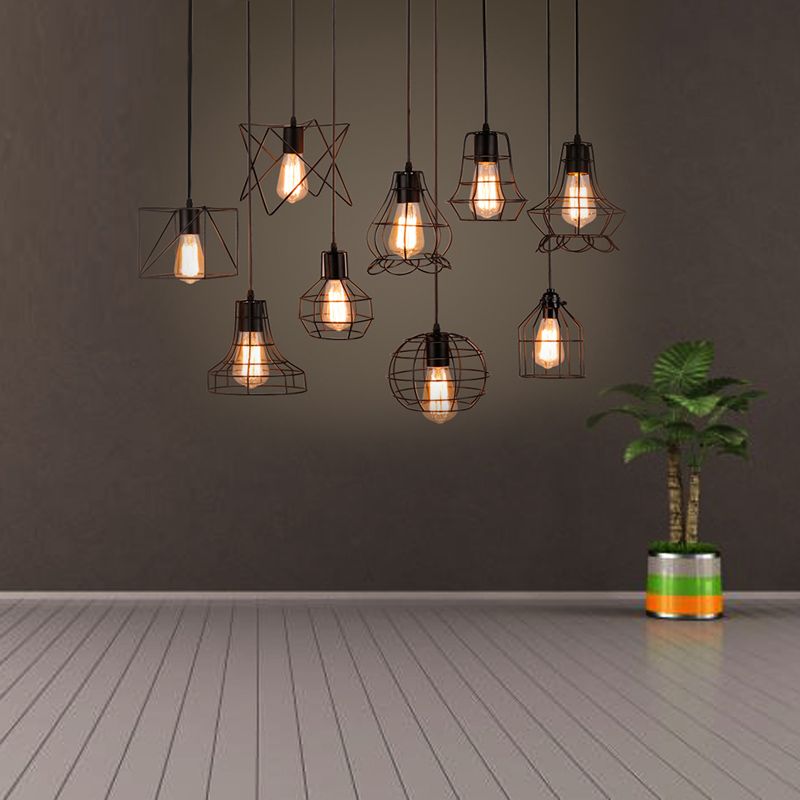 Led Ceiling Lights Iron Art Vintage Lamp Minimalist Retro Led Ceiling Lights Iron Art Vintage Lamp Minimalist Retro Kitchen Home Lighting E27 Multi Pendant Brass From Burty