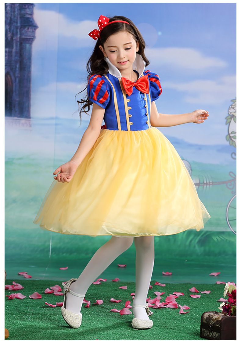 Acquista Bambini Cosplay Dress Biancaneve Girl Princess Dress Halloween Party Costume Bambini Abbigliamento Imposta Abiti Bambini Vestiti Da Ragazza A