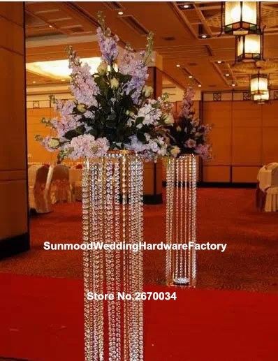 Customized Acrylic Crystal Wedding Columns Mandap Pillars For Sale