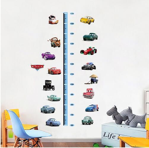 cute height measure wall stickers for kids room removable cartoon