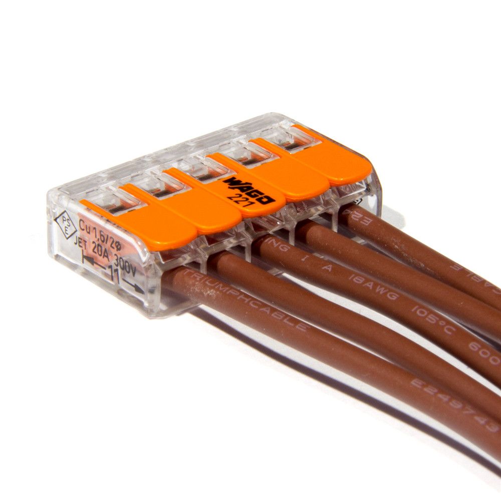 2020 WAGO Electric Cable Connector 5 Way Reusable Original WAGO 221 413