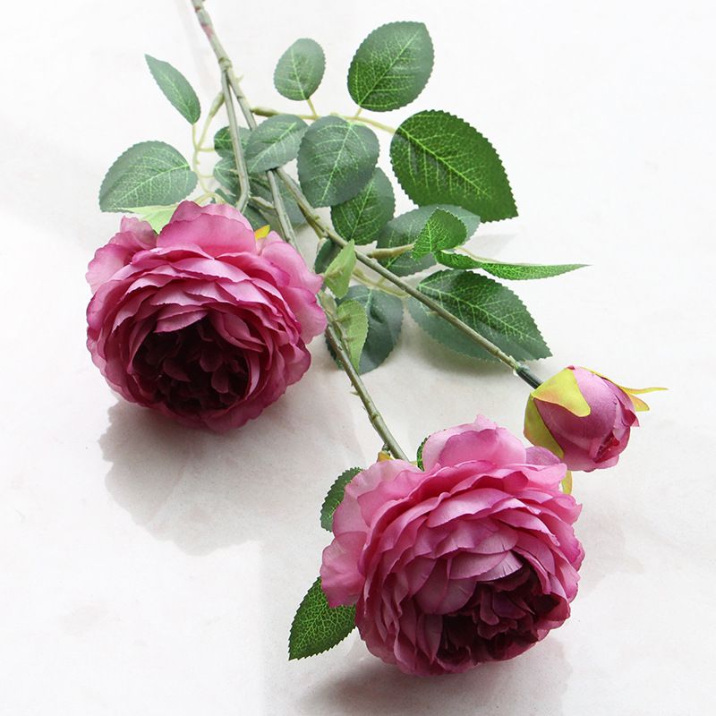 Contains flower core 3 flowers Common Peony artificial flower emboitement cabbage rose wedding celebration ornament for choose