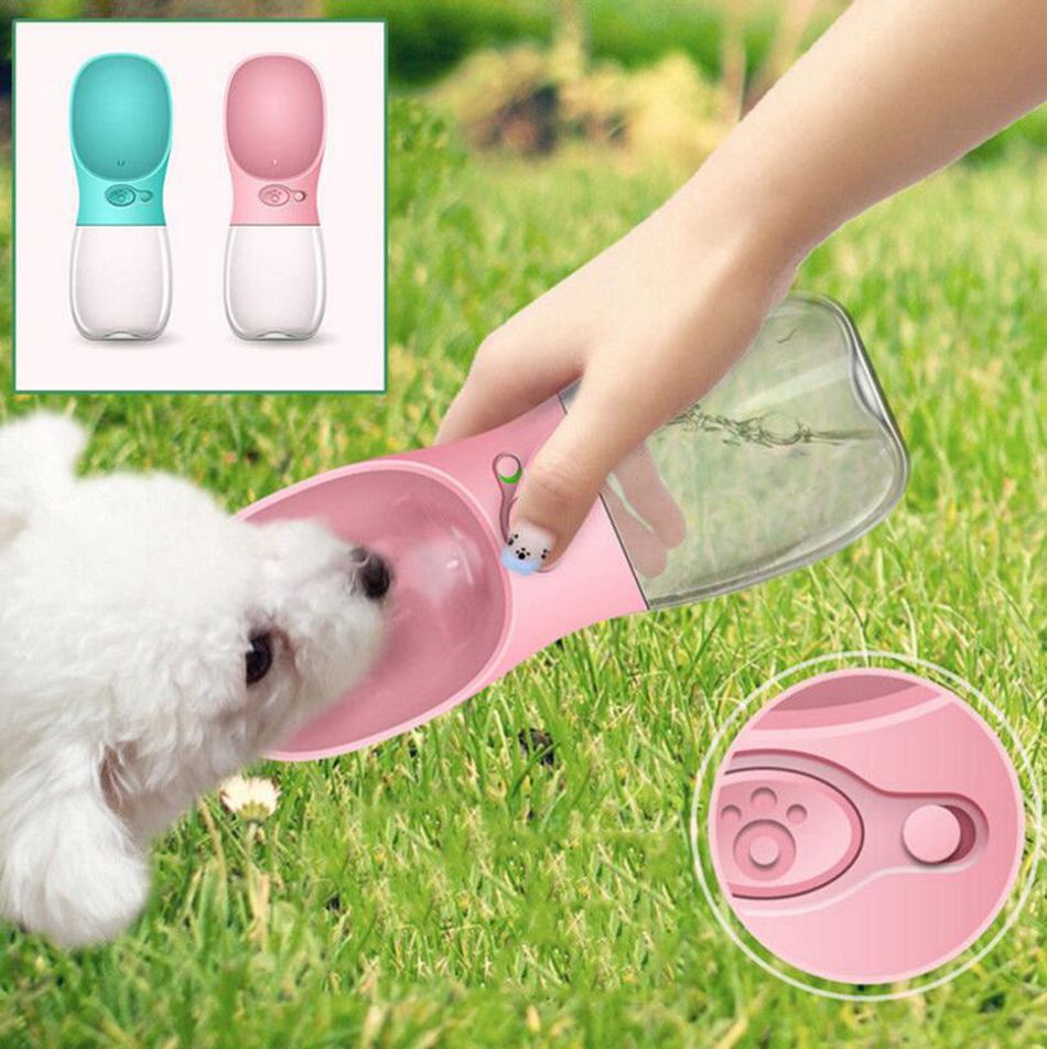 350ml Pet Dog Cat Water Bottle Drinking Dispenser Outdoor Sports