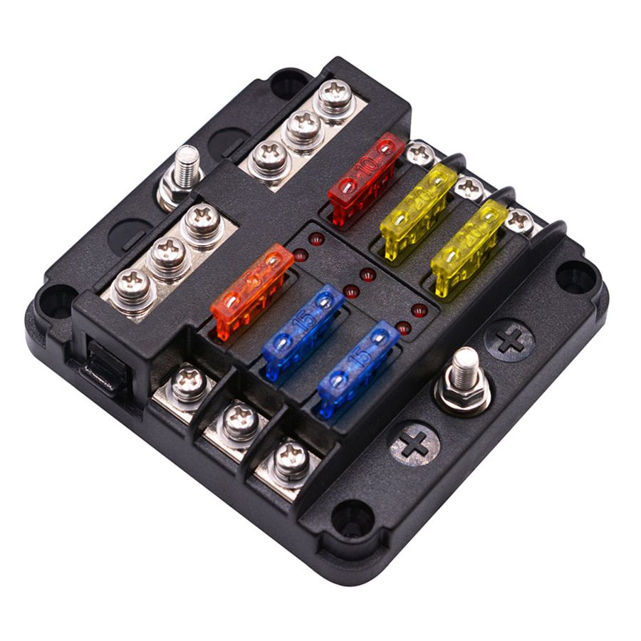 car boat bus 6 circuit atc ato atf blade fuse block 12 24v 12*fuses 5 10 15 20a Knob and Tube Wiring