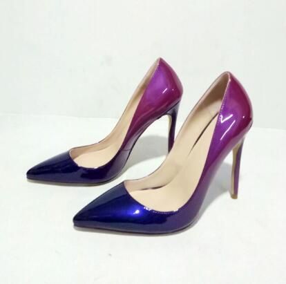 purple patent shoes