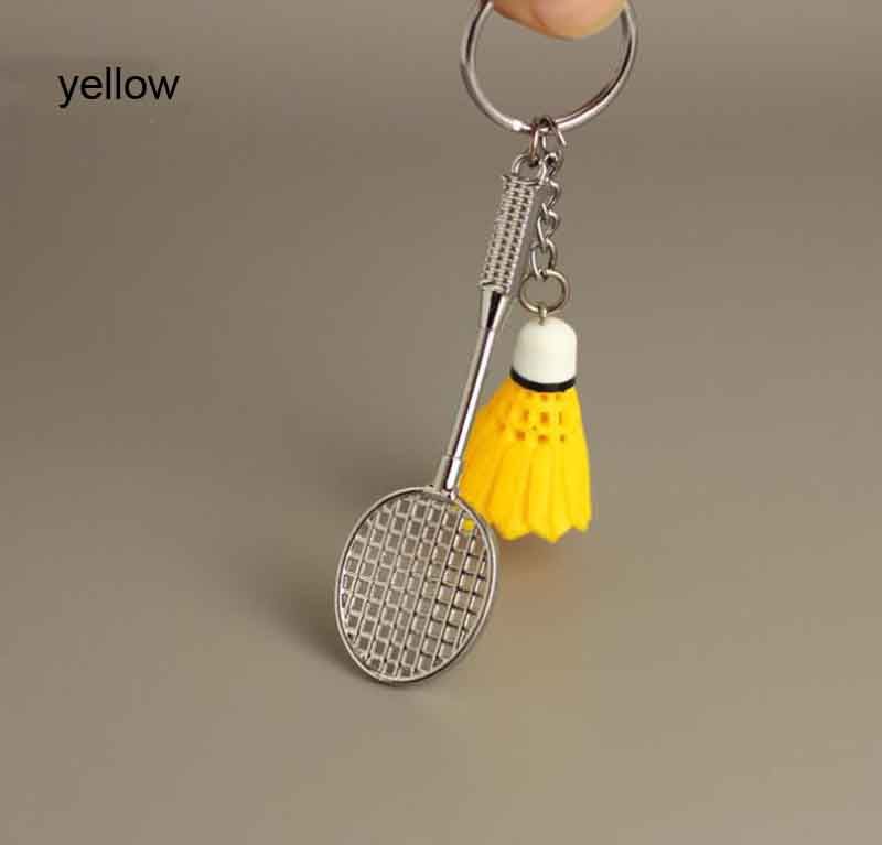 Sports Badminton Keychain For Men And Women Key Ring Holder Plastic