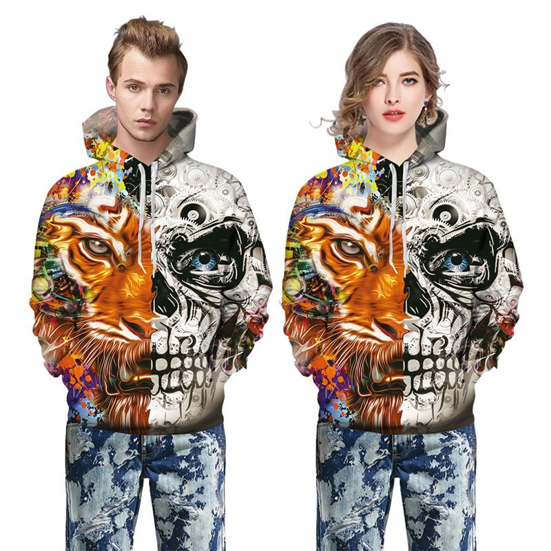 De Alta Capucha Y Con Sudadera Calaveras Estampado Compre w0FXqn