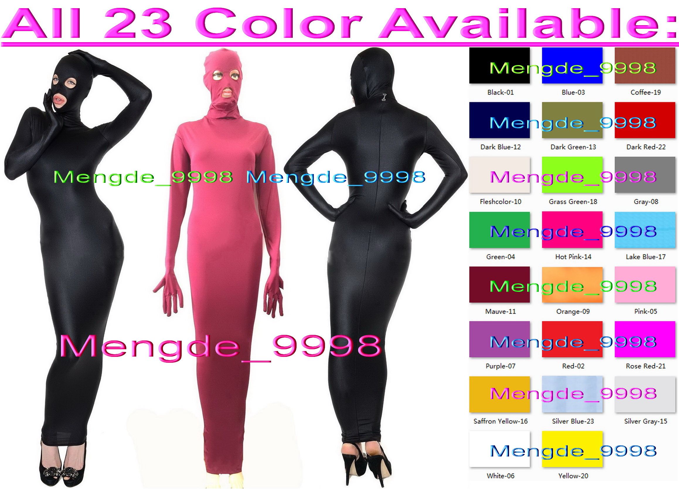 2020 Sexy Body Bags Wrap Dress Costumes New Lycra Spandex Sleeping Bags