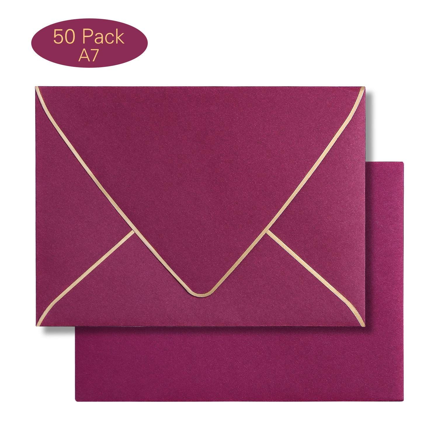 250gsm a7 burgundy envelopes