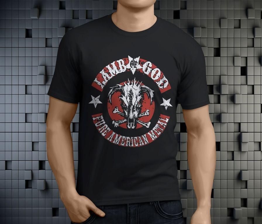 Lamb Of God Pure American Metal Band Rock Mens Black T Shirt Size S