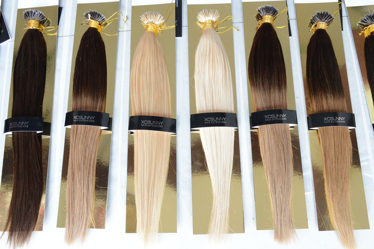 XCSUNNY Nano Bead Human Hair Extensions 18 20 100g/Pk Nano Bead Hair
