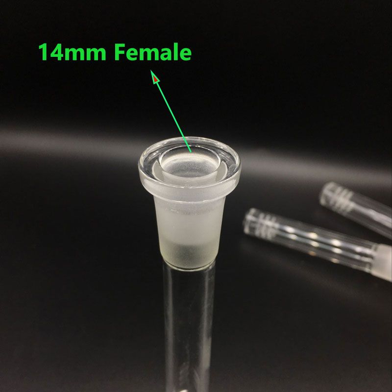 MOQ: de cristal downstem difusor de 14 mm a 18 mm de vidrio Hombre Mujer Conjunto abajo madre para bongs de vidrio tuberías de agua